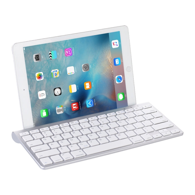 MC Saite 460BT 78 tasti Mini tastiera Bluetooth wireless ultrasottile, supporto integrato, supporto sistema Android / iOS / Windows (argento) MC Saite 460BT 78 tasti Mini tastiera Bluetooth wireless ultrasottile, supporto integrato, supporto sistema Android / iOS / Windows (argento)